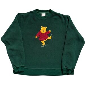 DISNEY WINNIE THE POOH VINTAGE Green Graphic Sweatshirt in Medium